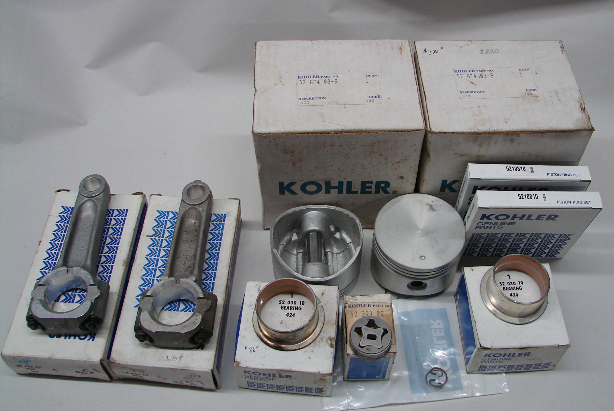 Cub Cadet new old stock kohler pistons rings pins Parts Genuine